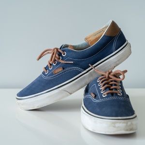 Vans Era Navy and Brown Size 8.5 Used